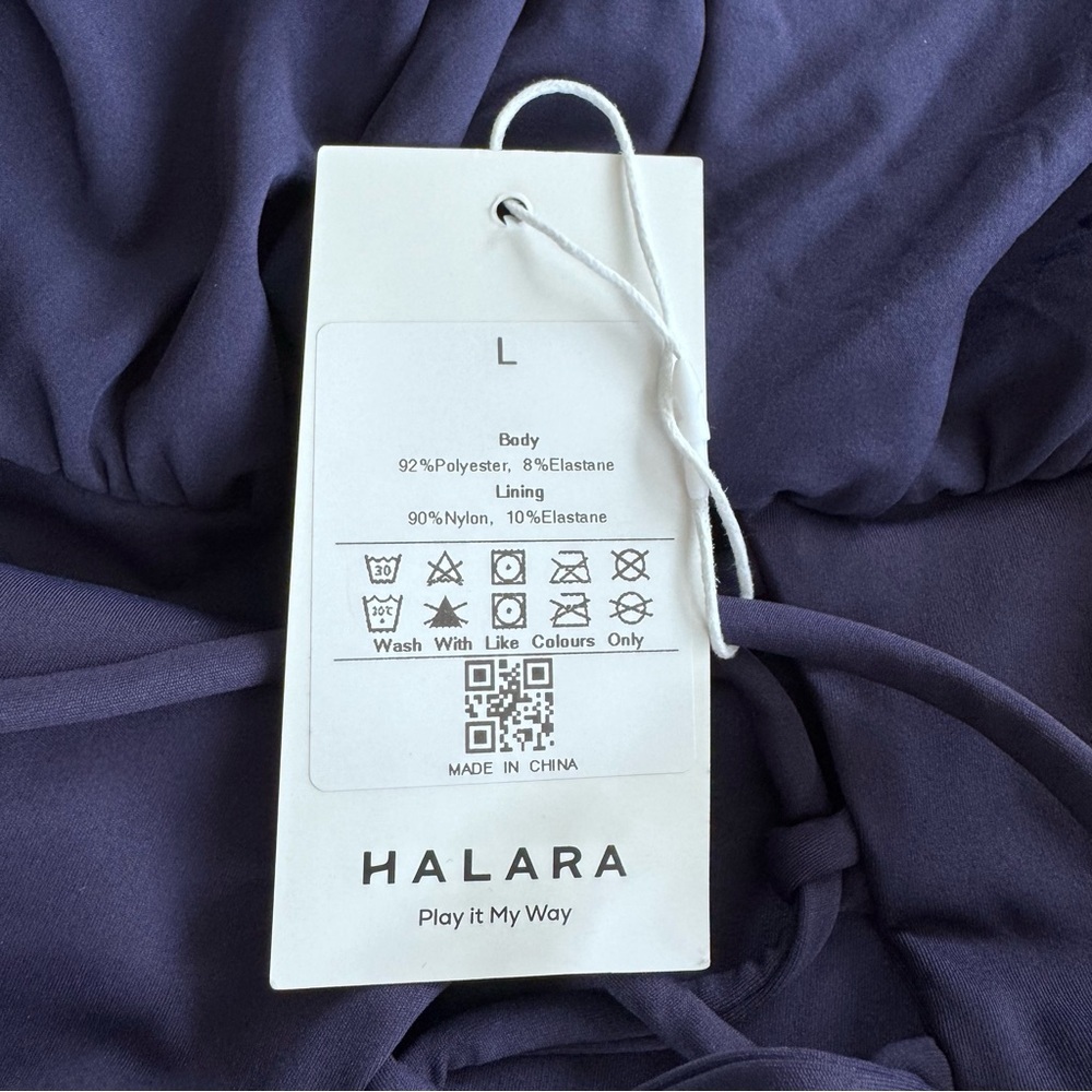 NWT! Halara Breezeful Lace Up Tiered Ruffle Quick Dry Flowy Mini Slip Dress - Picture 8 of 9